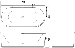 Esbano Акриловая ванна Aruba 170x80 белая – фотография-3