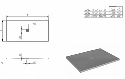 Kolpa San  Поддон для душа Hora stone 120x90 manhattan – фотография-2