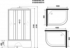 Niagara Душевая кабина Eco E100/80/40L/TN – фотография-13