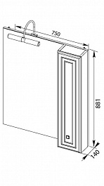 Aquanet Зеркальный шкаф "Стайл 75" – фотография-4