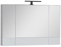 Aquanet Зеркальный шкаф "Нота 100" камерино белый – фотография-1