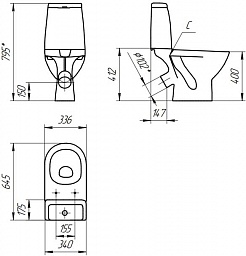 Cersanit Унитаз-компакт GRANTA 031 3/6 – фотография-8