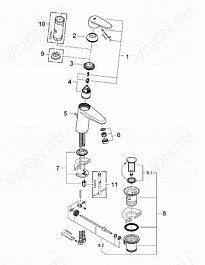 Grohe Смеситель "Eurodisc Cosmopolitan 33190002" – фотография-3