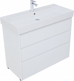 Aquanet Мебель для ванной Nova Lite 100 белая глянцевая – фотография-3