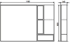 Comforty Мебель для ванной Прага 120 T-Y9378 подвесная дуб белый – фотография-13