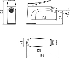 Lemark Смеситель для биде Bronx LM3708BL черный – фотография-7