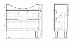 Dreja Тумба с раковиной Laguna Plus 85 напольная – фотография-2