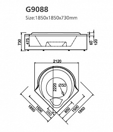 Gemy Акриловая ванна G9088 K – фотография-4