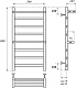 Point Полотенцесушитель электрический Артемида П6 500x800 PN14158PE с двумя полками хром – картинка-10