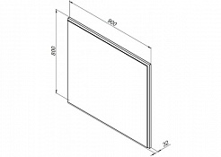 Aquanet Зеркало Nova Lite 90 дуб рустикальный – фотография-7