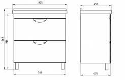 ASB-Mebel Тумба с раковиной Миранда 80 – фотография-2