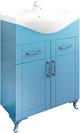 Sanflor Мебель для ванной Глория 65 L голубая матовая – фотография-6
