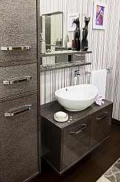 Sanflor Мебель для ванной Румба 82 венге, патина серебро – фотография-6