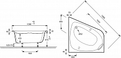 Jacob Delafon Акриловая ванна Odeon Up 140x140 R E5BC2240-00 с гидромассажем – фотография-5