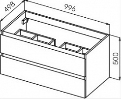 Cezares Тумба с раковиной MOLVENO 100 Legno Bianco – фотография-5