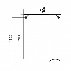 Mixline Зеркало-шкаф Одиссей 55 R – фотография-3