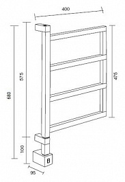 Margaroli Полотенцесушитель Brezza 800 – фотография-2