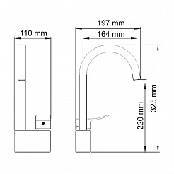 WasserKRAFT Смеситель для кухни "Aller 1067WHITE" – фотография-3