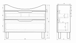 Dreja Тумба с раковиной Laguna Plus 105 напольная – фотография-3