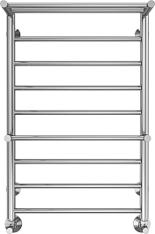 Terminus Полотенцесушитель водяной Анкона П8 500x800 с двумя полками хром – фотография-1