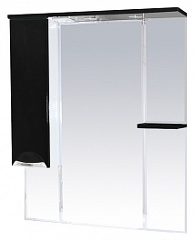 Misty Зеркальный шкаф Кристи 90 L черный, эмаль – фотография-1