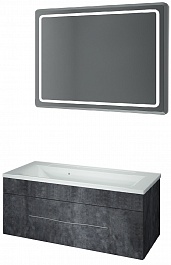Какса-а Мебель для ванной Кристалл 120 серая – фотография-1