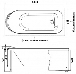 Aquanet Акриловая ванна Nord Эко 140 см – фотография-6