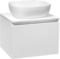 Runo Мебель для ванной Бари 60 Cuatro подвесная белая – фотография-2