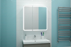 Misty Зеркало-шкаф для ванной Альфредо 80 – фотография-2