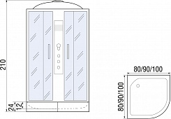 River Душевая кабина DUNAY 80/26 МТ – фотография-17