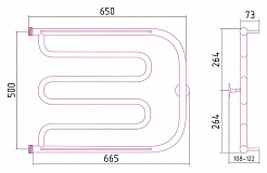 Стилье Полотенцесушитель Тандем 2П 50х65 – фотография-3