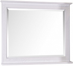 ASB-Woodline Зеркало Прато 100 белое/патина серебро, массив ясеня – фотография-1