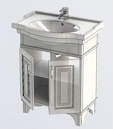 Aquanet Тумба с раковиной Валенса 70 белая (180304)  – фотография-7