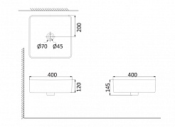 Creo Ceramique Раковина PU3400 (HDA054) – фотография-2