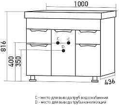 Mixline Мебель для ванной Этьен 100 Нелли белая – фотография-12