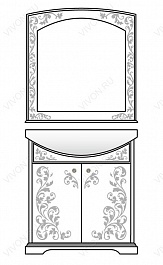 Водолей Мебель для ванной "NAOMI 75" – фотография-3