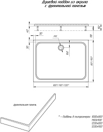 Aquatek Душевой акриловый поддон 120x90 DPA-0000006 белый – фотография-5