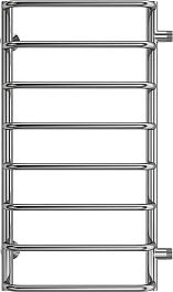Terminus Полотенцесушитель водяной Стандарт П8 400x800 БП600 хром – фотография-1