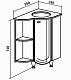 Runo Тумба с раковиной Бис L угловая – картинка-7