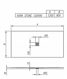 Kolpa San  Поддон для душа Hora stone 120x90 white – фотография-2