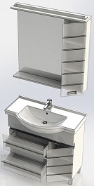 Aquanet Мебель для ванной "Доминика 90" белая (172405) – фотография-7