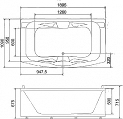 BellSan Акриловая ванна Соната 190x109 с гидромассажем – фотография-4