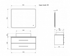 ASB-Woodline Зеркало для ванной Санди 100 – фотография-3