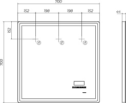 Vigo Зеркало Geometry Media Voice 700 – фотография-10