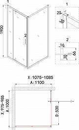 Niagara Душевой уголок Nova 100x110 NG-43-10AG-A110G – фотография-8