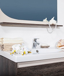 Бриклаер Зеркало для ванной Севилья 90 венге мали/песок – фотография-3