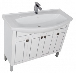 Aquanet Мебель для ванной "Честер 105" белый/серебро – фотография-5