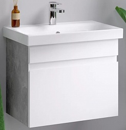 Aqwella Мебель для ванной Smart 60 бетон светлый – фотография-6