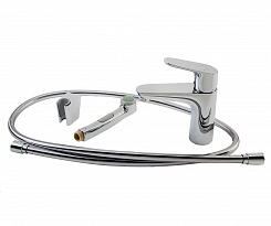 Hansgrohe Смеситель Focus 31927000 для раковины с гигиеническим душем, с донным клапаном Push-Open – фотография-2