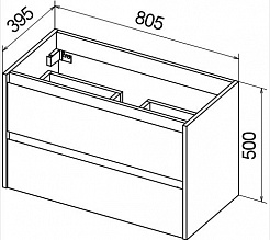 BelBagno Тумба с раковиной KRAFT 39 800 Pino Pasadena – фотография-2